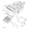 GE JGBP35DEH3WW door & drawer parts diagram