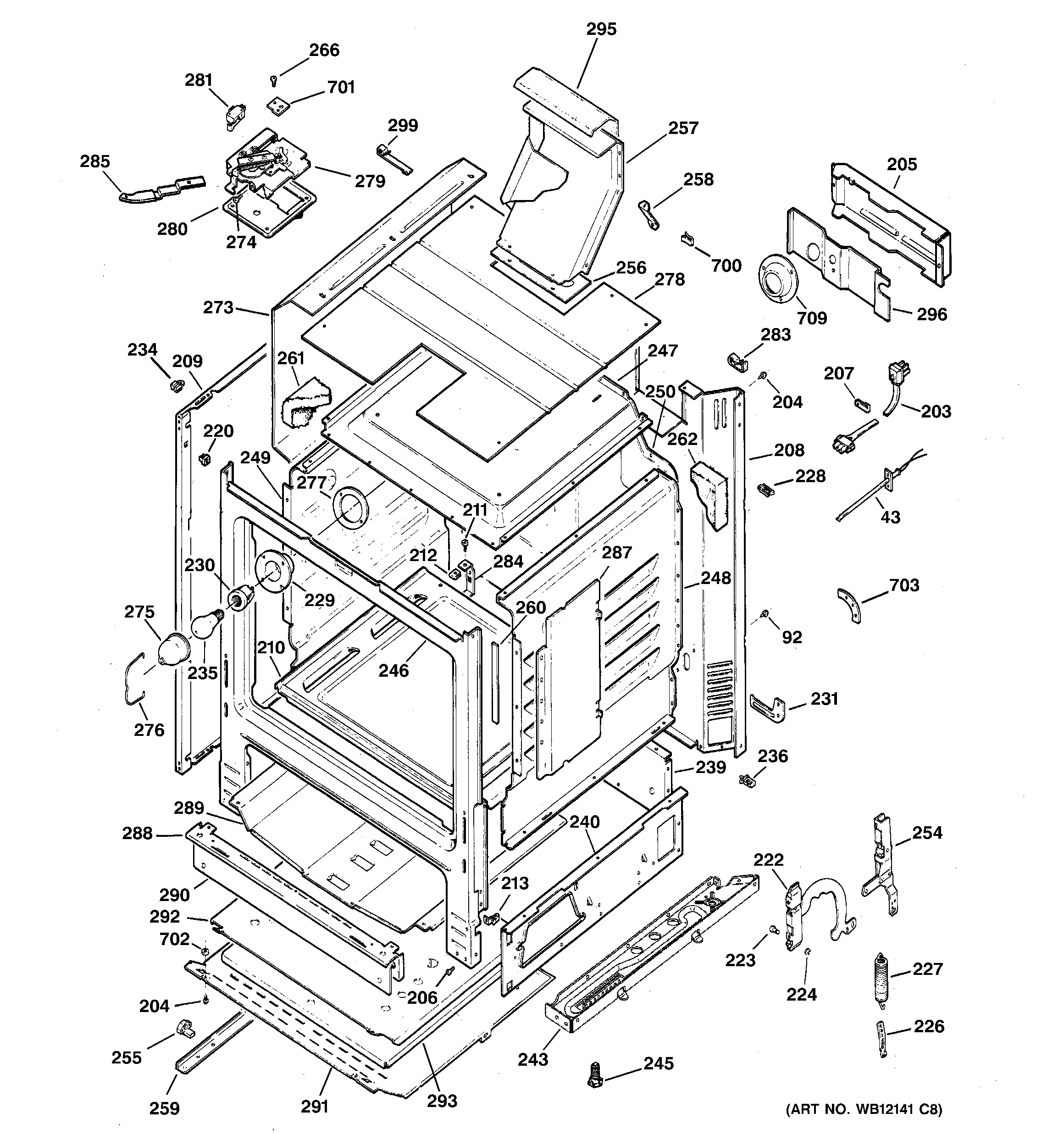 GE JGBP40BEH3CT body parts diagram
