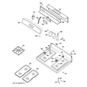 GE JGBS23WEH4WW control panel & cooktop diagram
