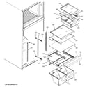 GE GTS18JBPERWW fresh food shelves diagram