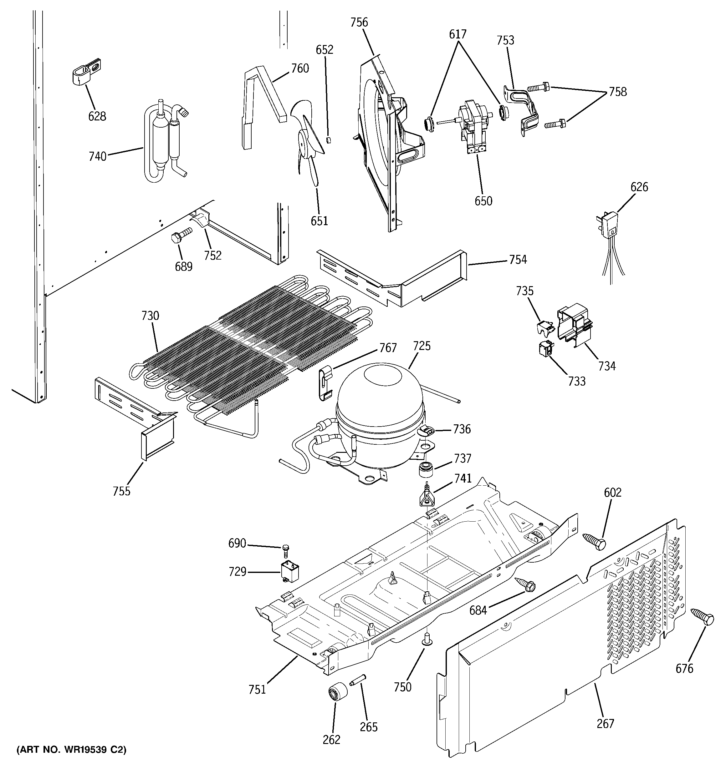 GE GTS18KCPERCC unit parts diagram