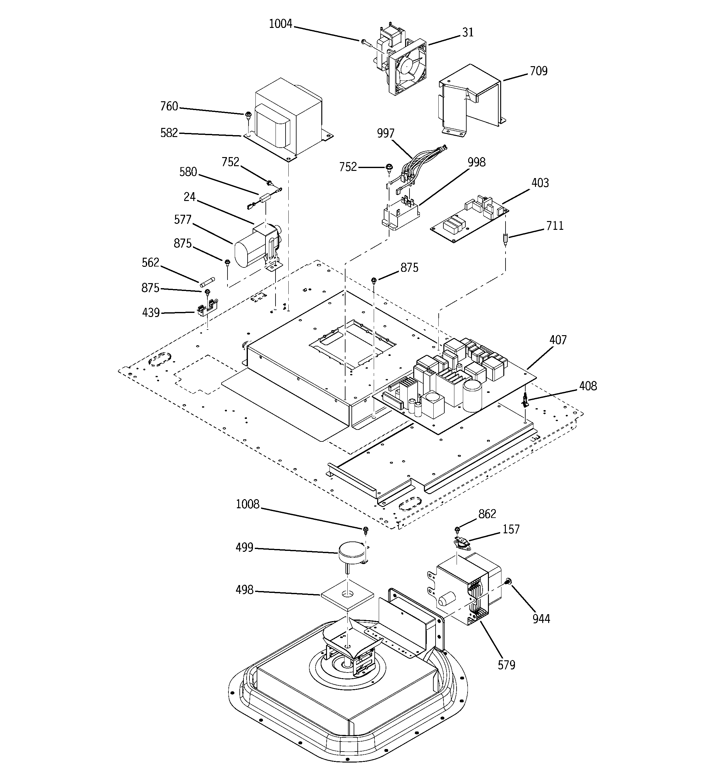 GE JT930SH1SS control section diagram