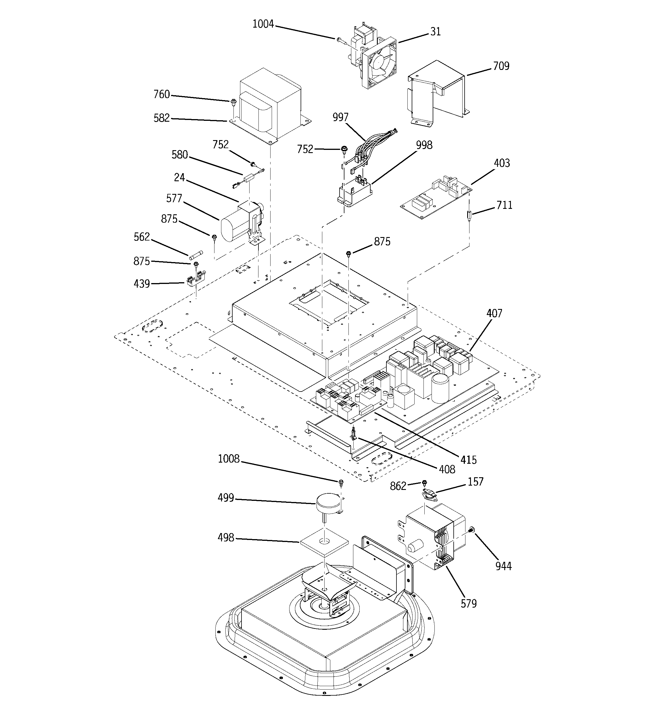 GE JT980BH1BB control section diagram