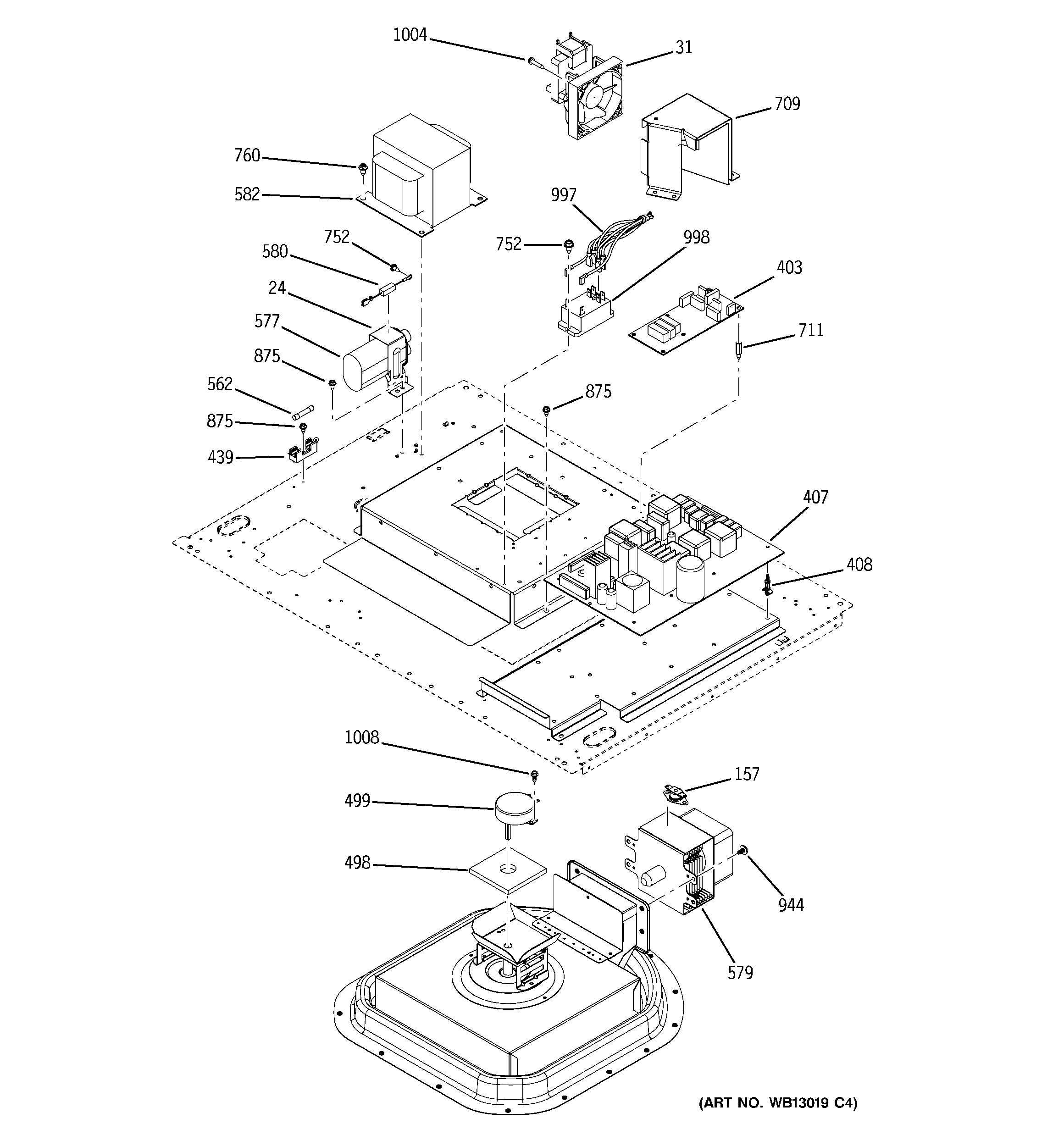 GE ZET3038BH1BB control section diagram