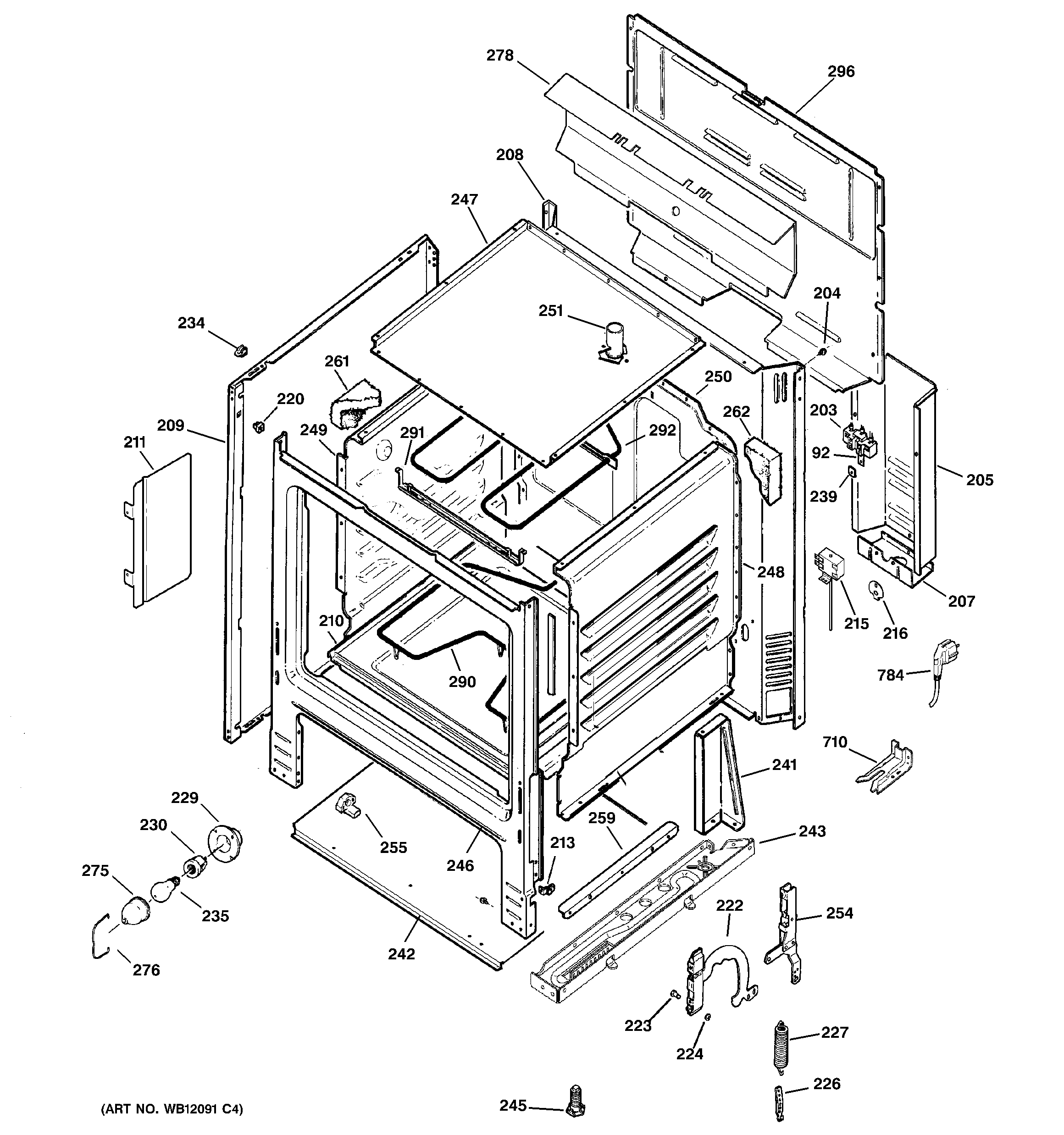 GE JCBS28WJ1WW body parts diagram