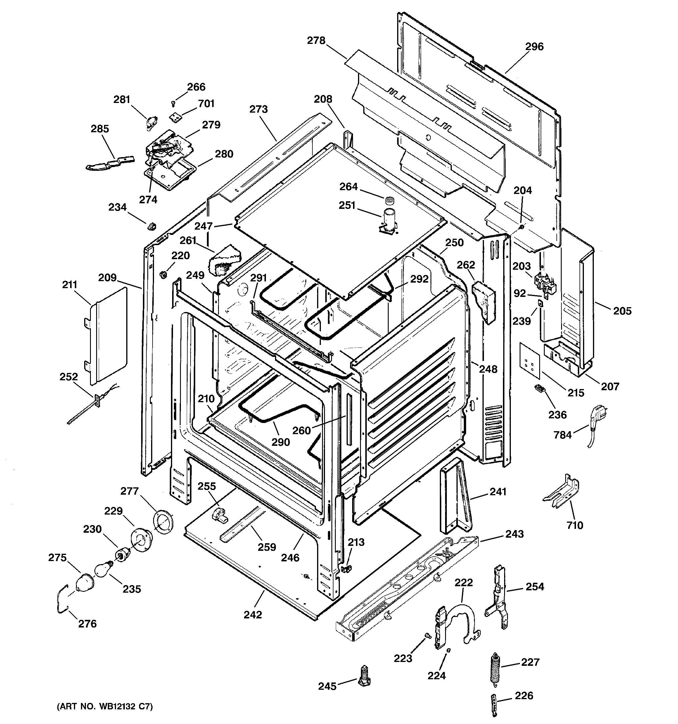 GE MCB757WJ1WW body parts diagram