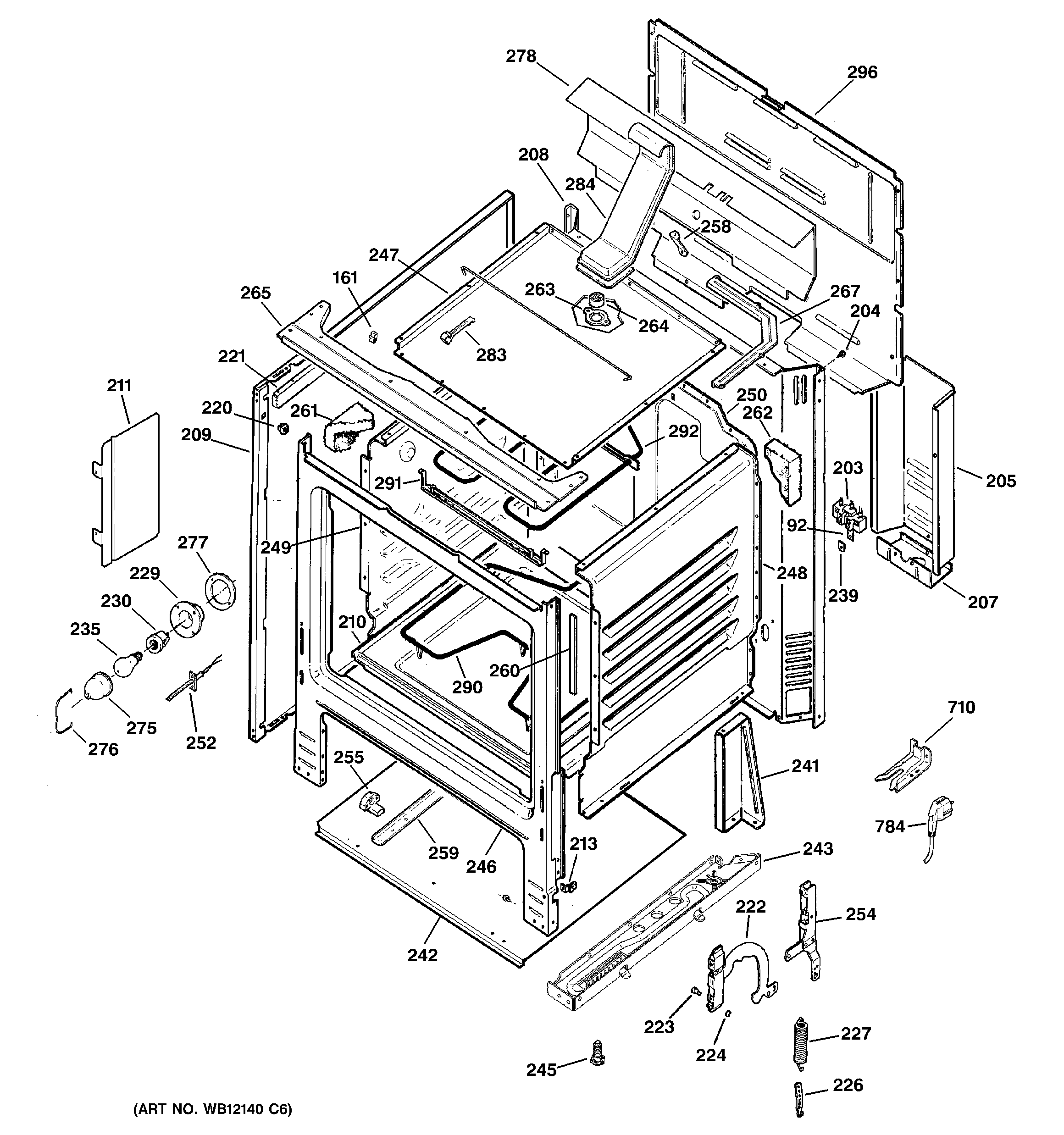 GE ECBS68WJ1WW body parts diagram