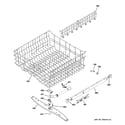 GE PDW9200J03WW upper rack assembly diagram