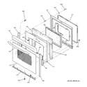 GE JB905KH3CC door diagram