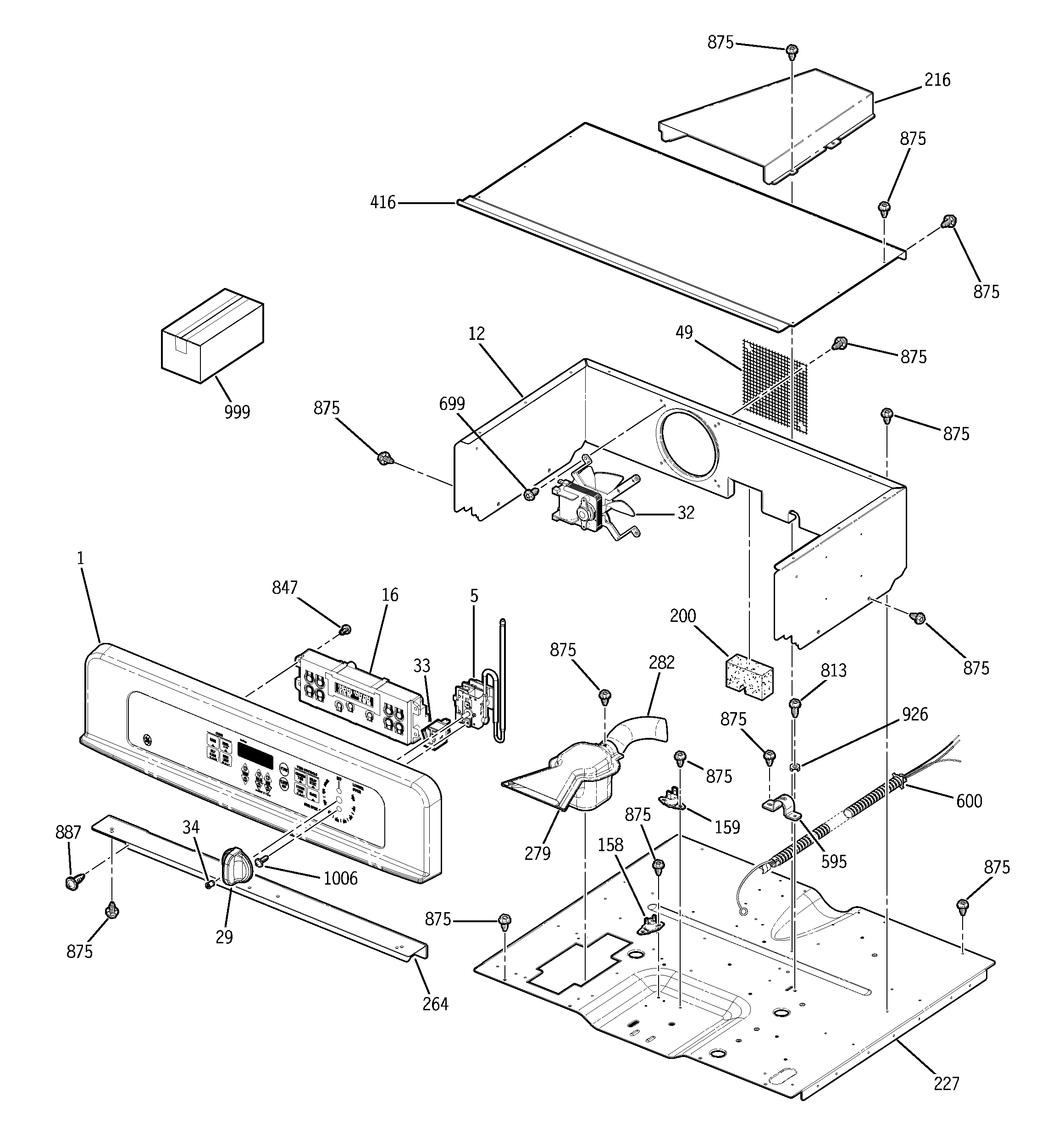GE JKP28BF2BB control panel diagram