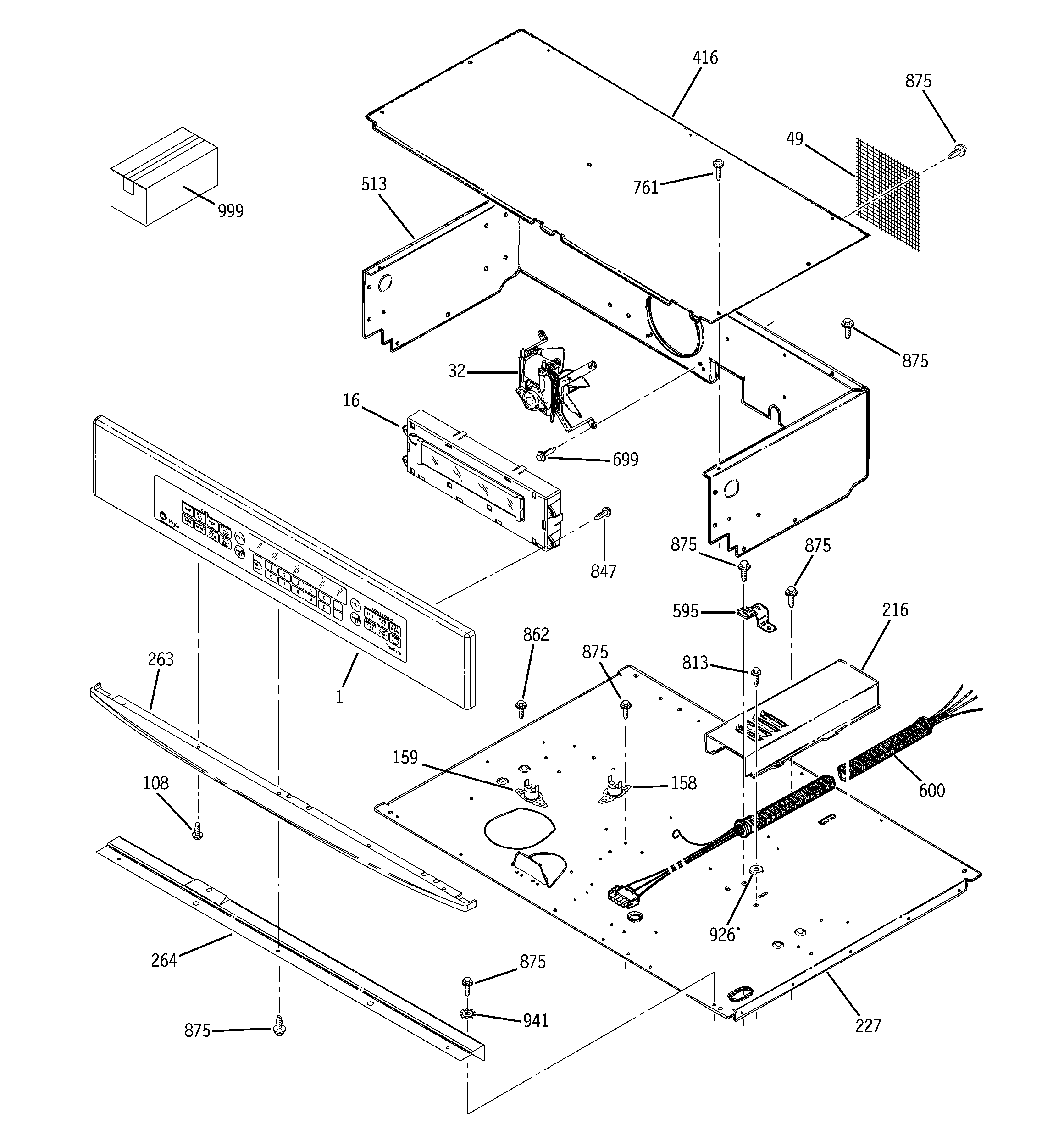 GE JTP56SD1SS control panel diagram