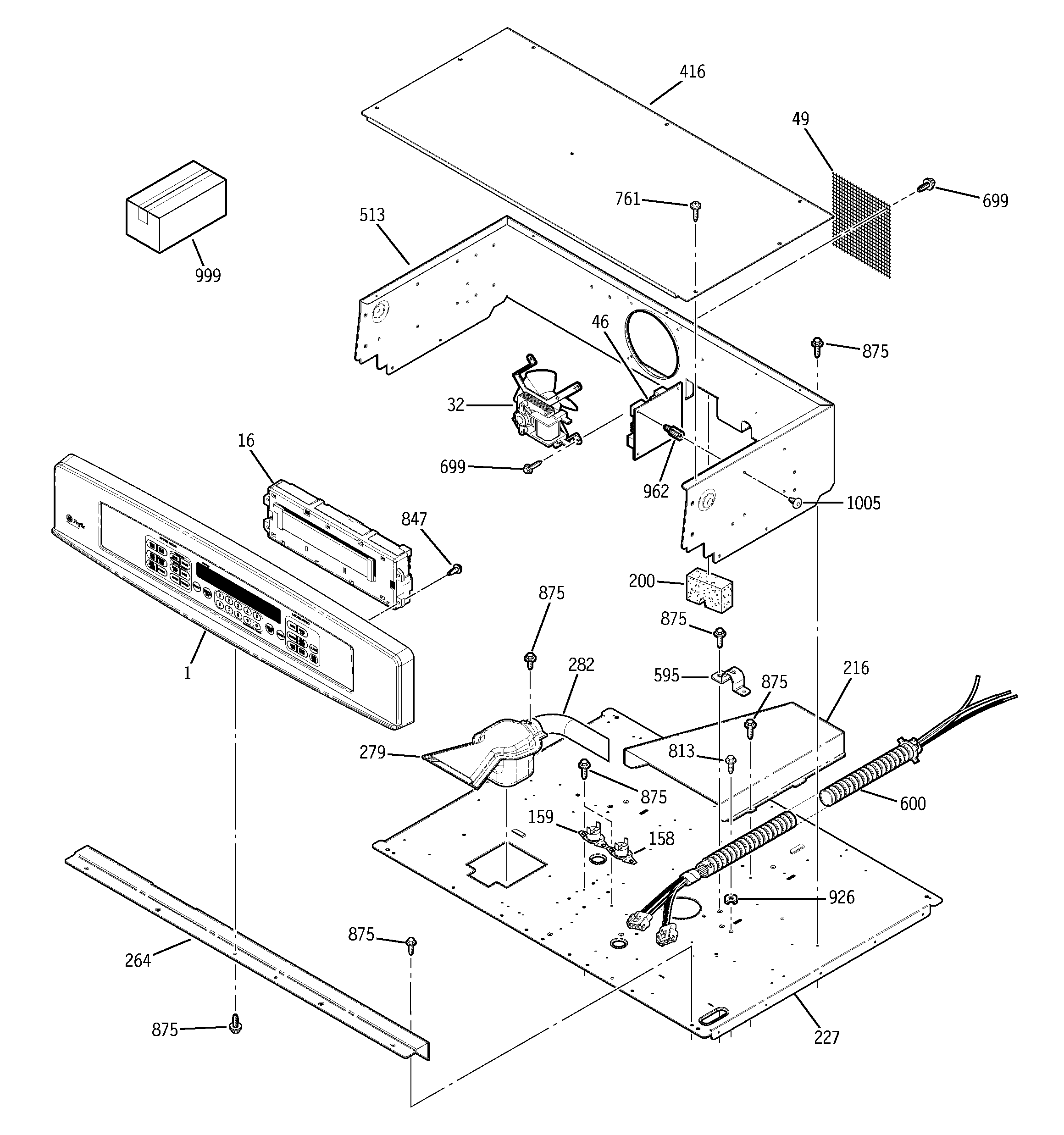 GE JT952SF4SS control panel diagram