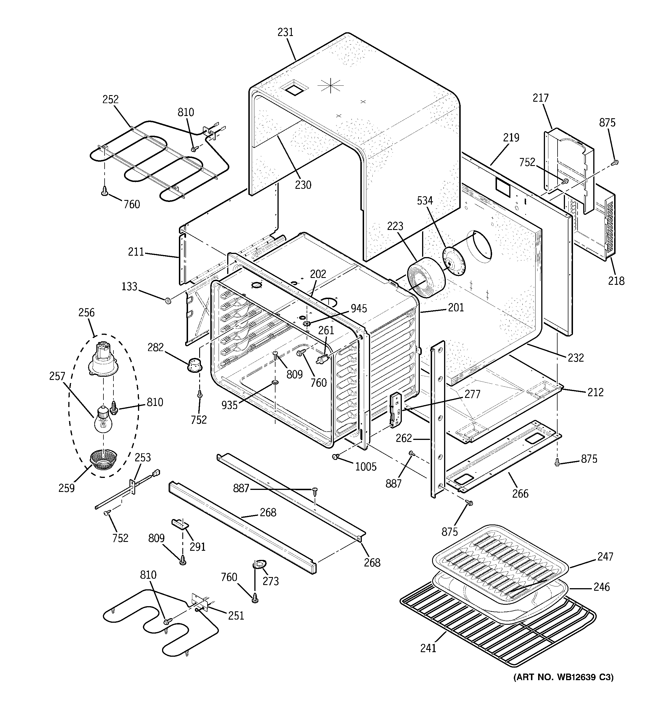GE JTP25SH3SS body parts diagram