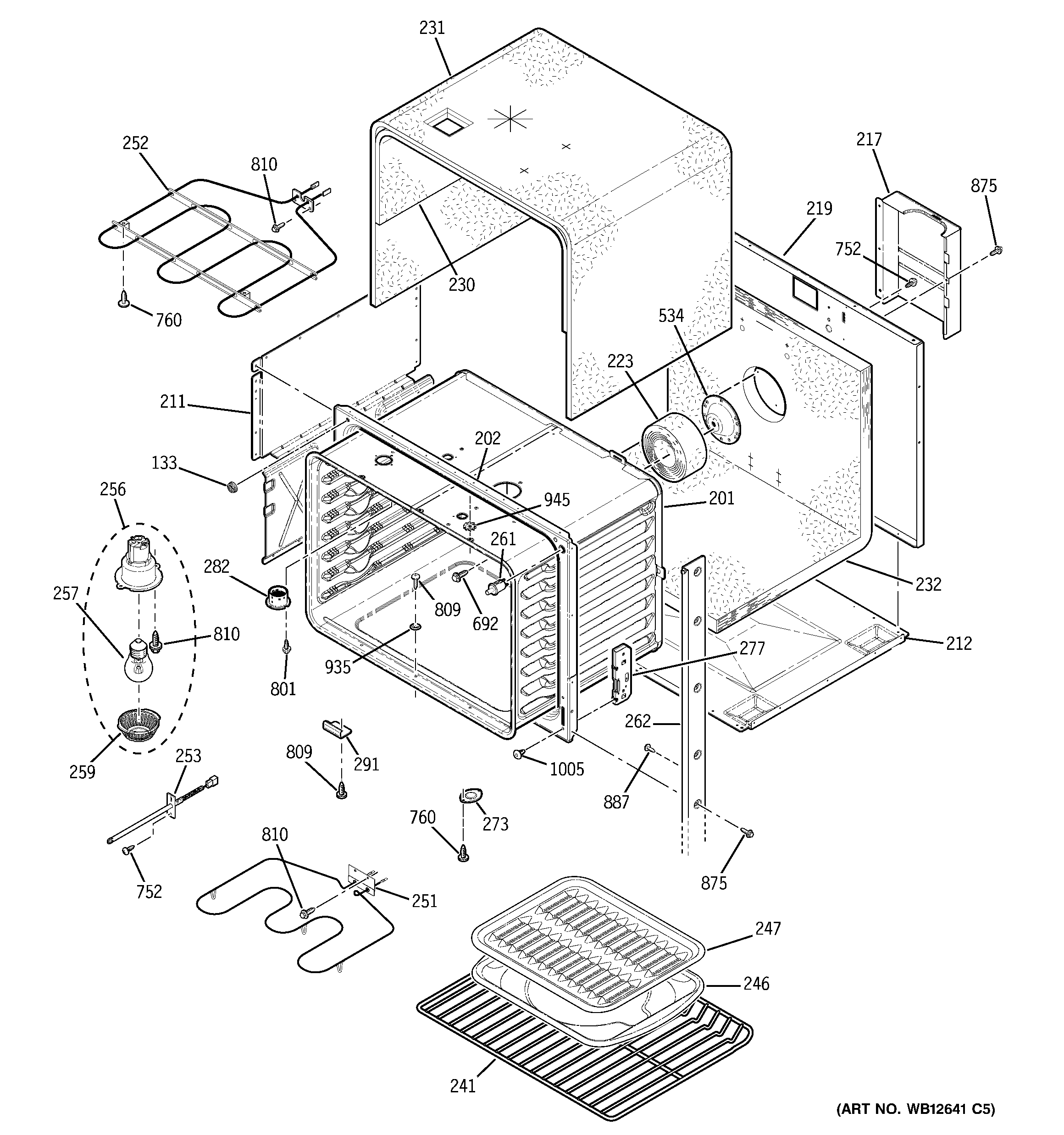 GE JTP28SF4SS upper body diagram