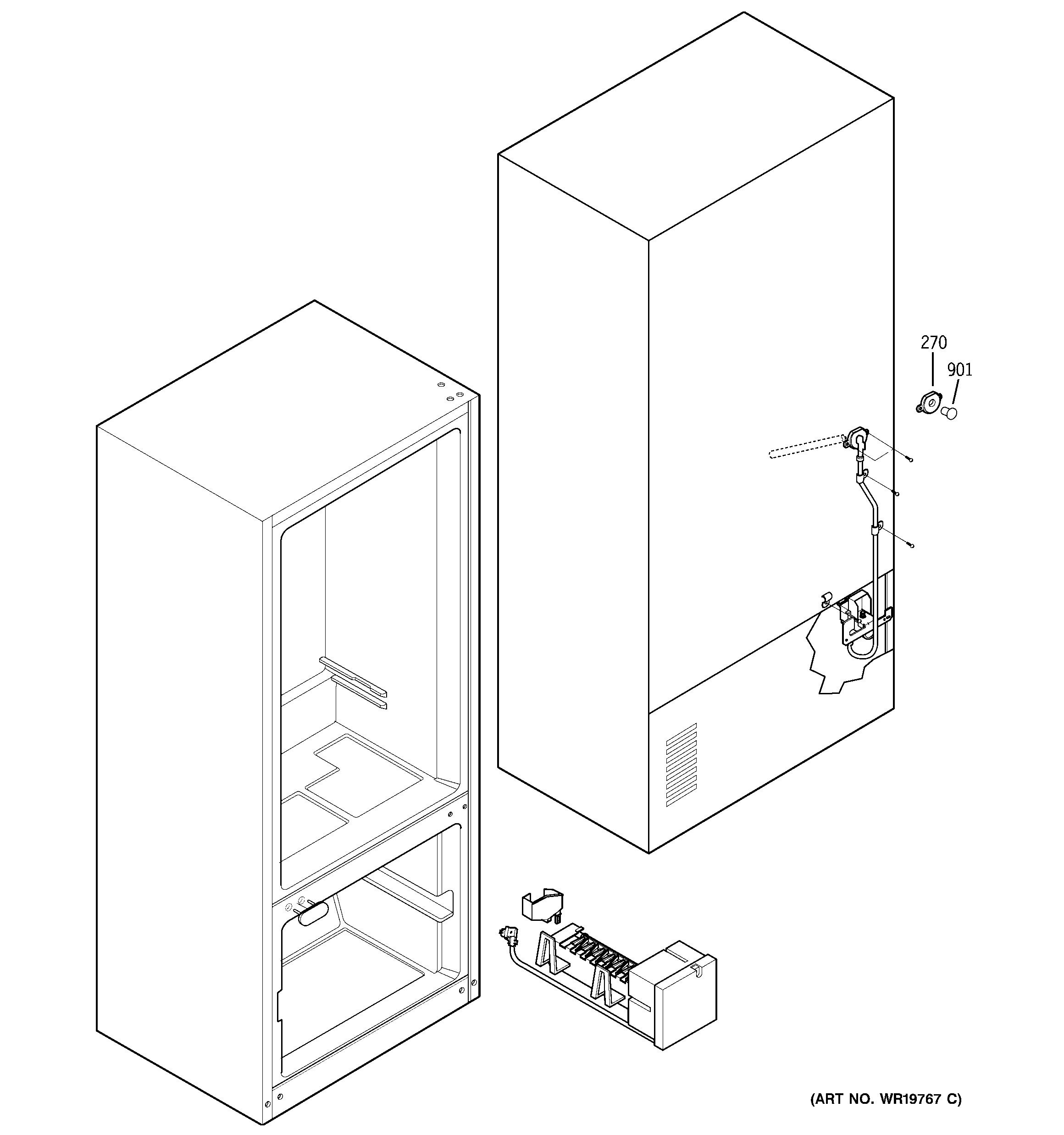 GE PDS20SBRALSS water system diagram