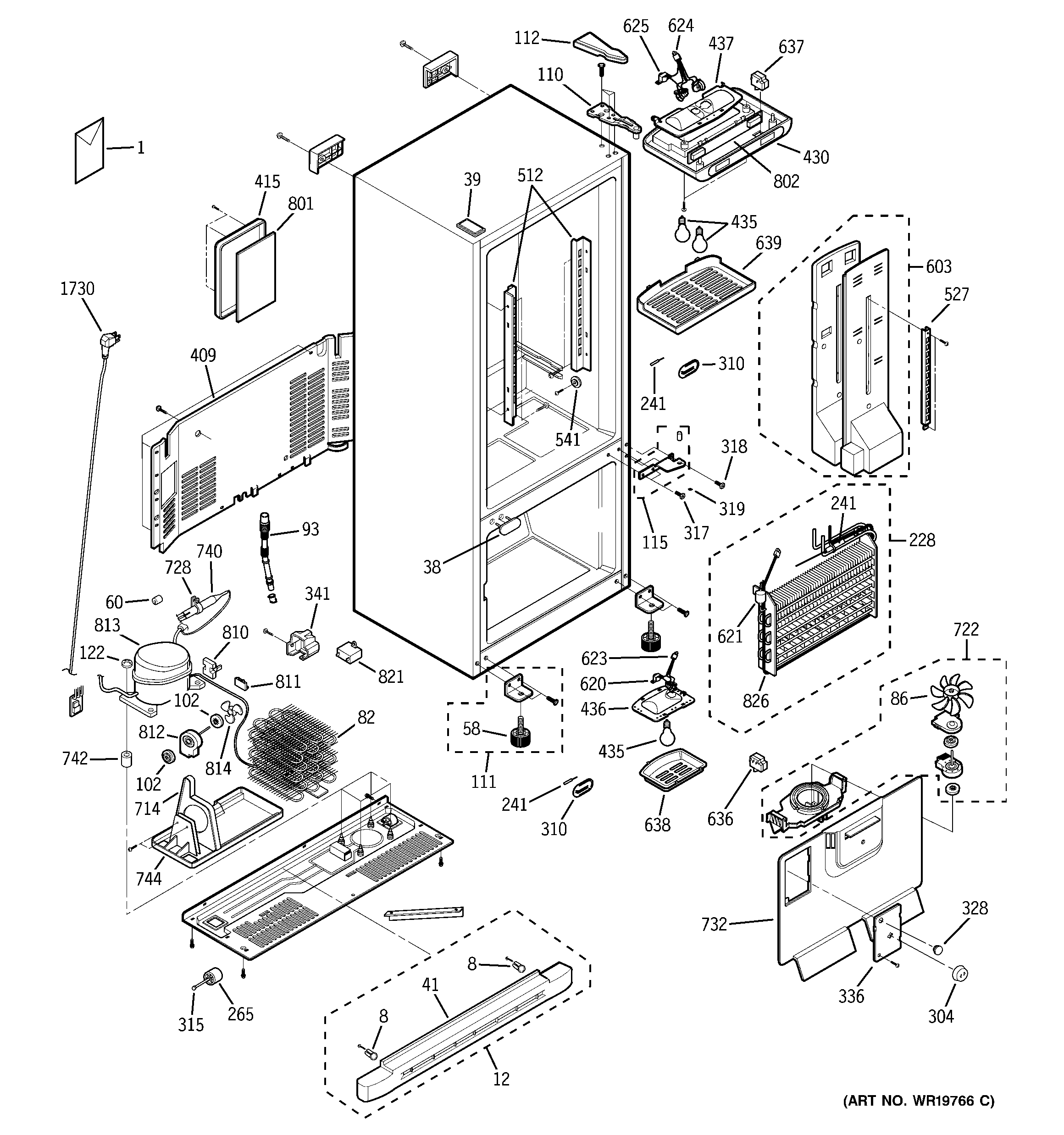 GE PDS22SBRARSS cabinet diagram