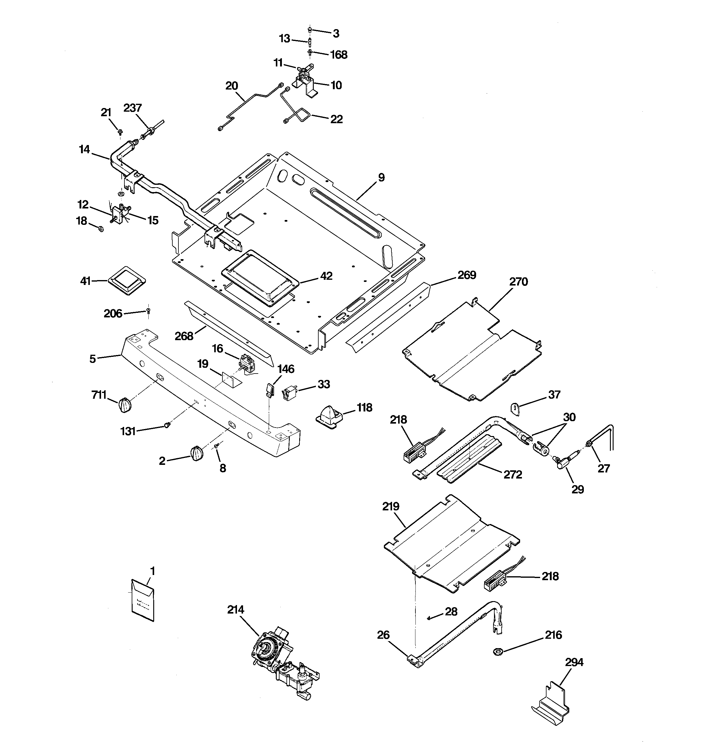 GE JGB928KEK1CC gas & burner parts diagram