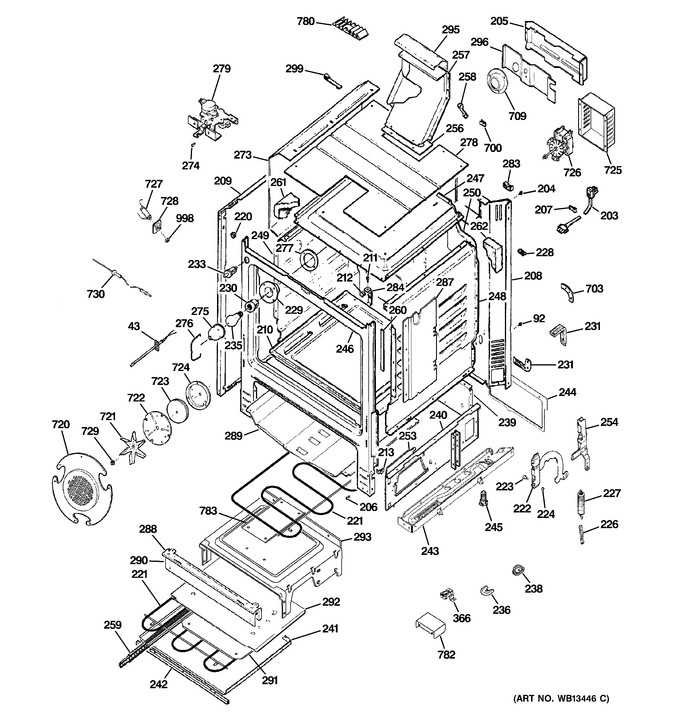 GE JGB928KEK1CC body parts diagram