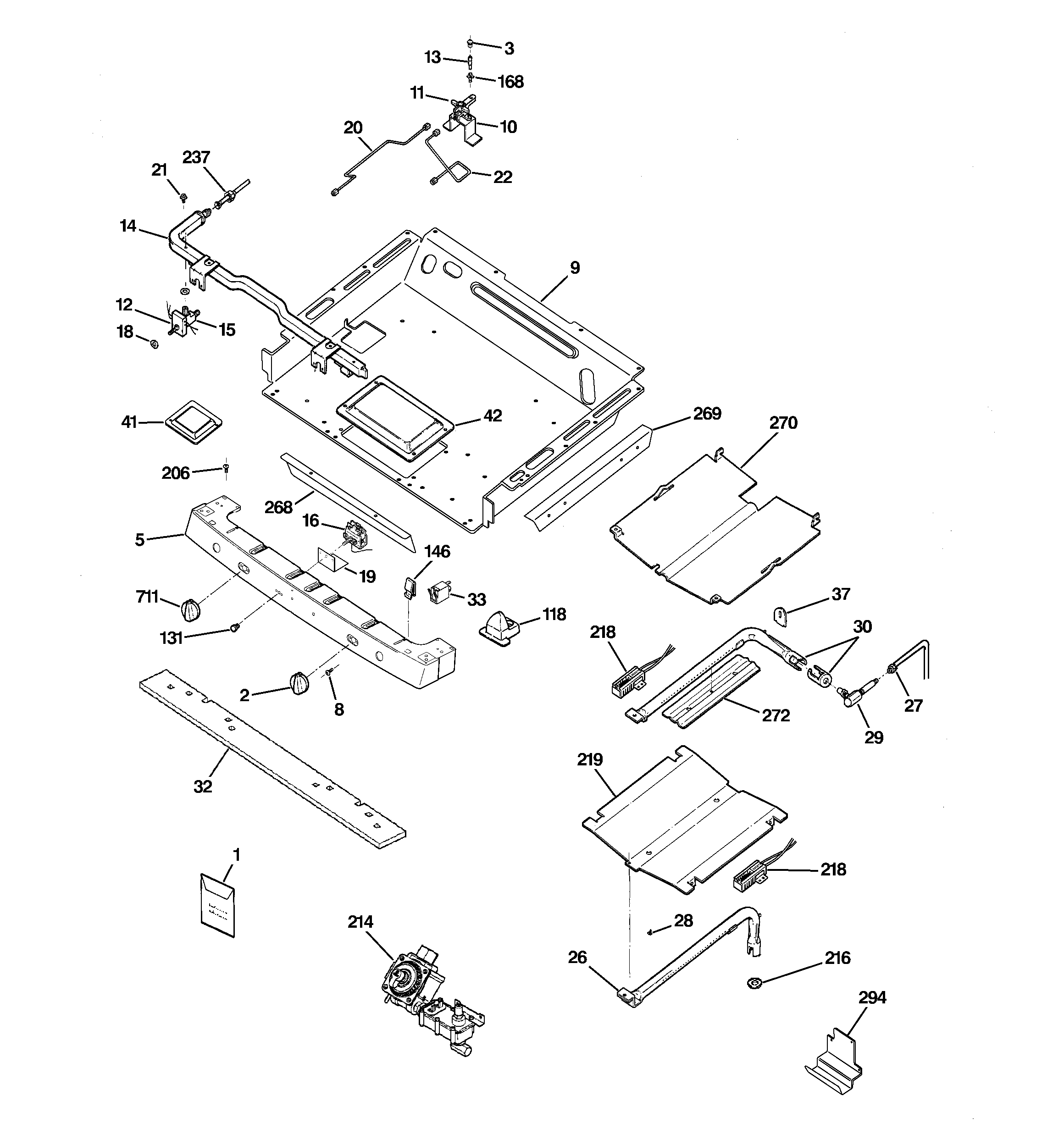 GE JGB928SEK1SS gas & burner parts diagram