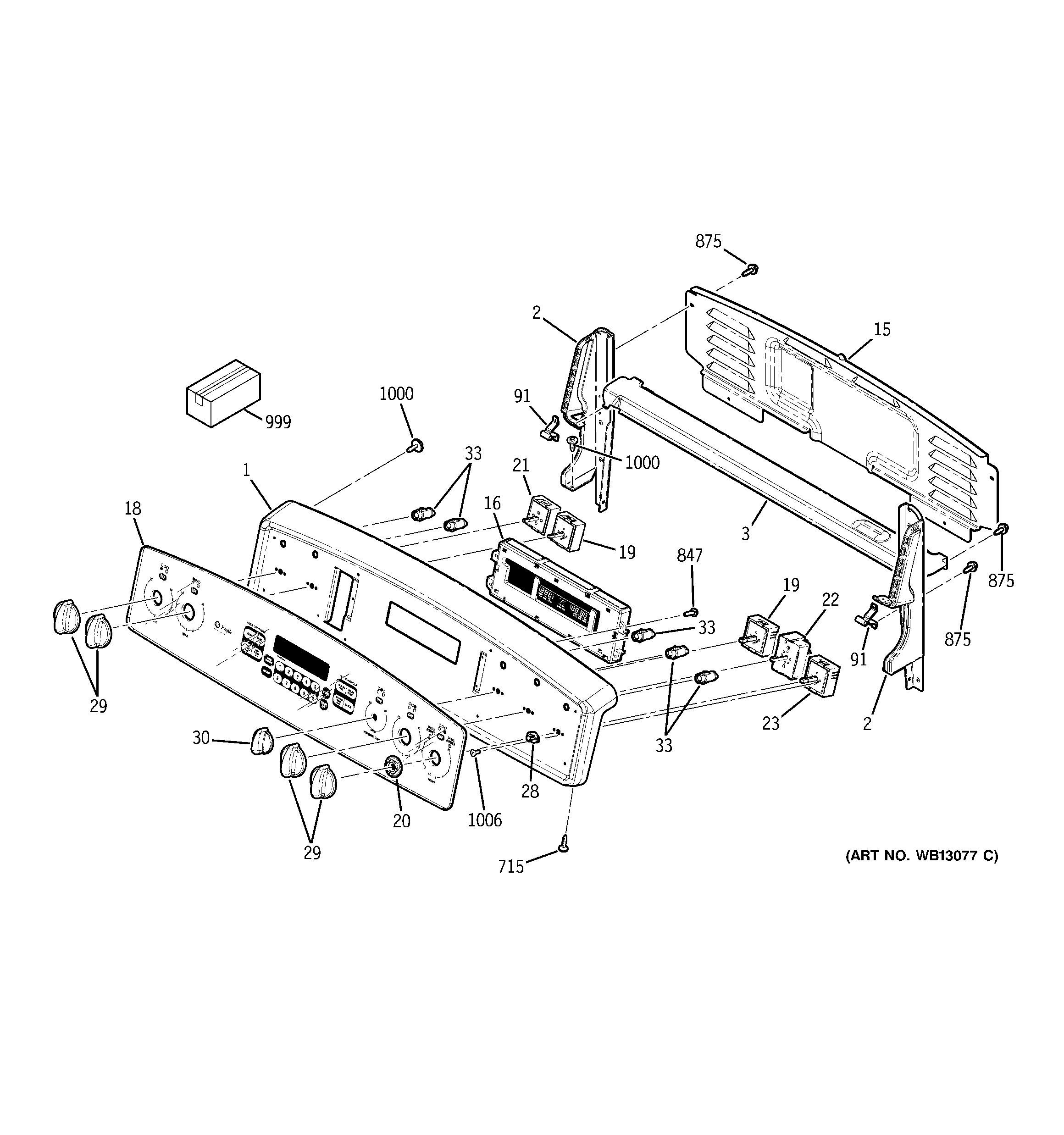 GE JB905BH4BB control panel diagram