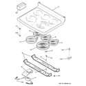 GE JB988SH4SS cooktop diagram