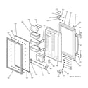 GE GDS18LBPBBB fresh food door diagram
