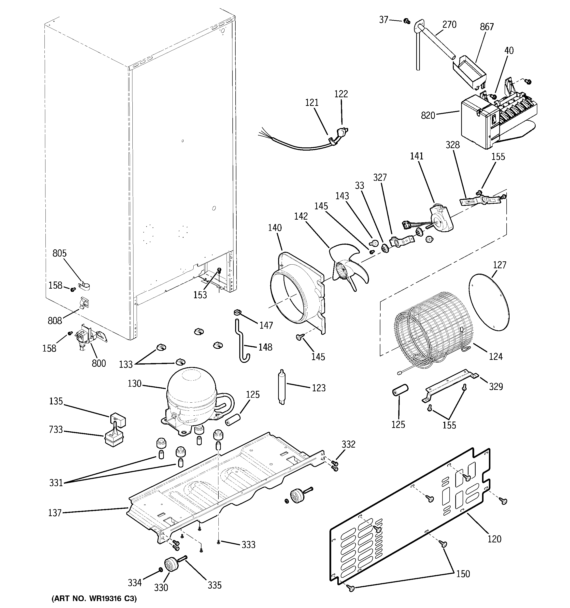 GE GDS18SCPARSS unit parts diagram