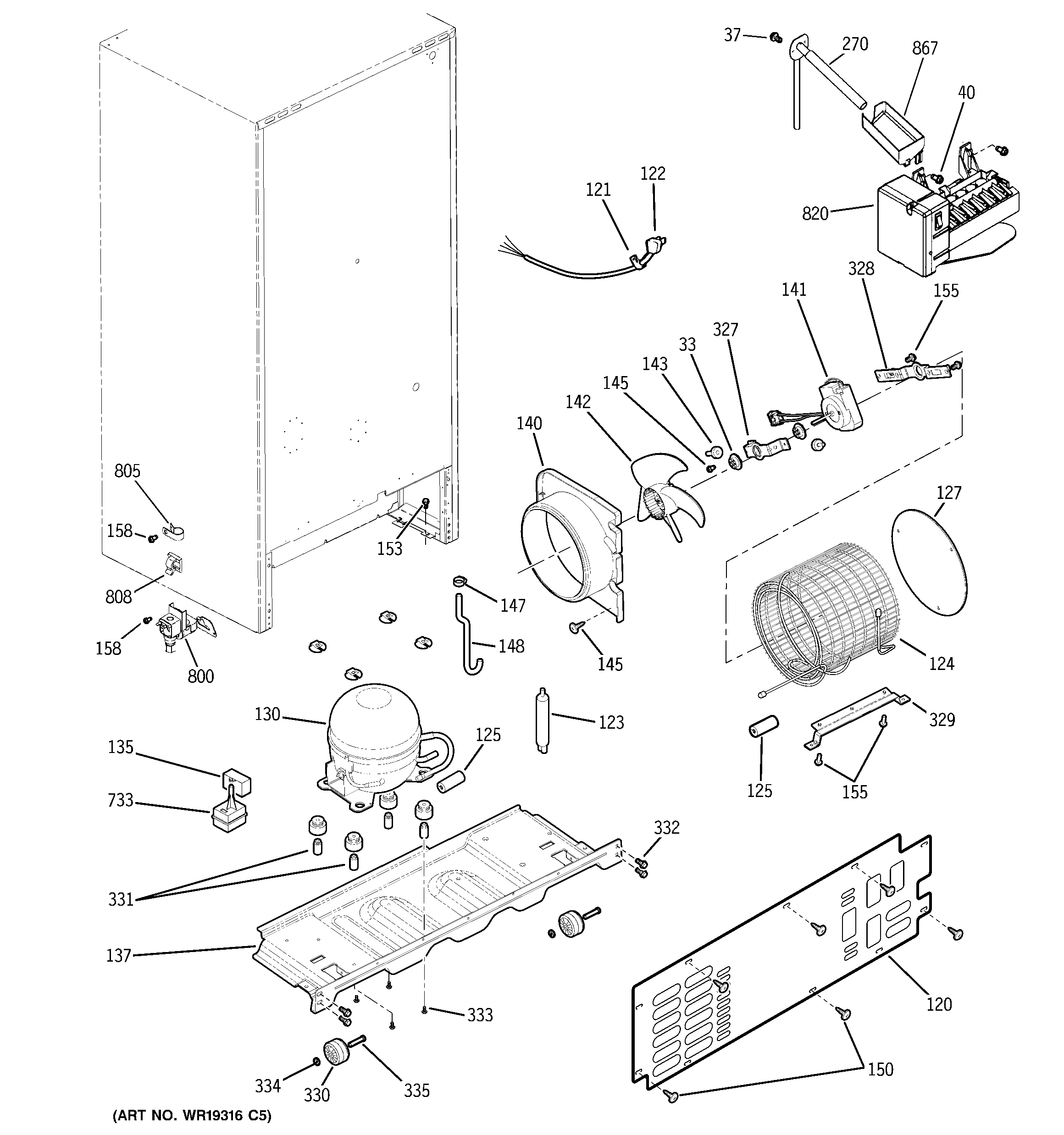 GE GDS18SCPBRSS unit parts diagram