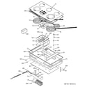 GE ZEU36RWF2WW control panel & cooktop diagram