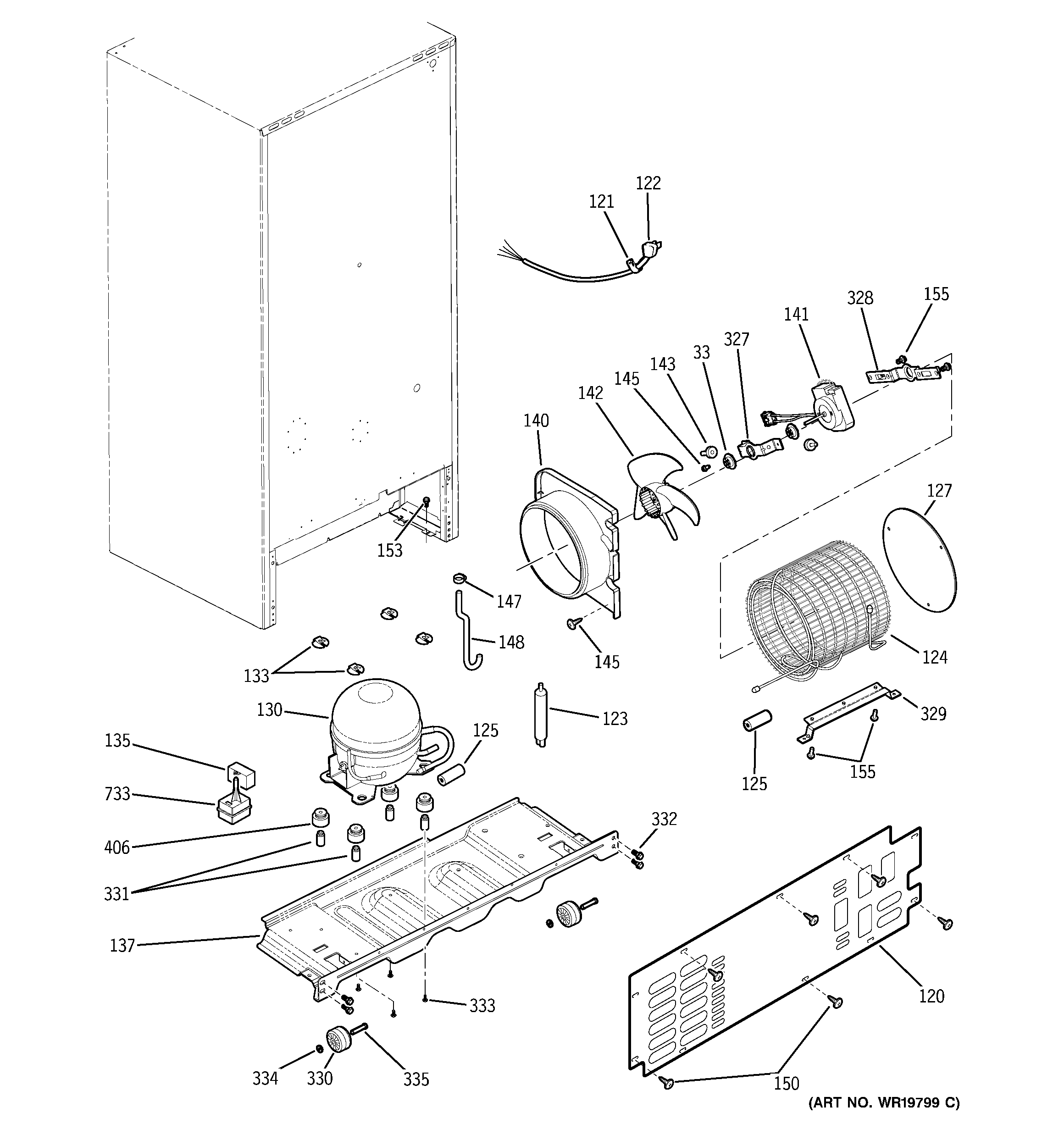 GE PDS18LBMCCC unit parts diagram