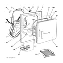 GE DQSR483GE0WW front panel & door diagram