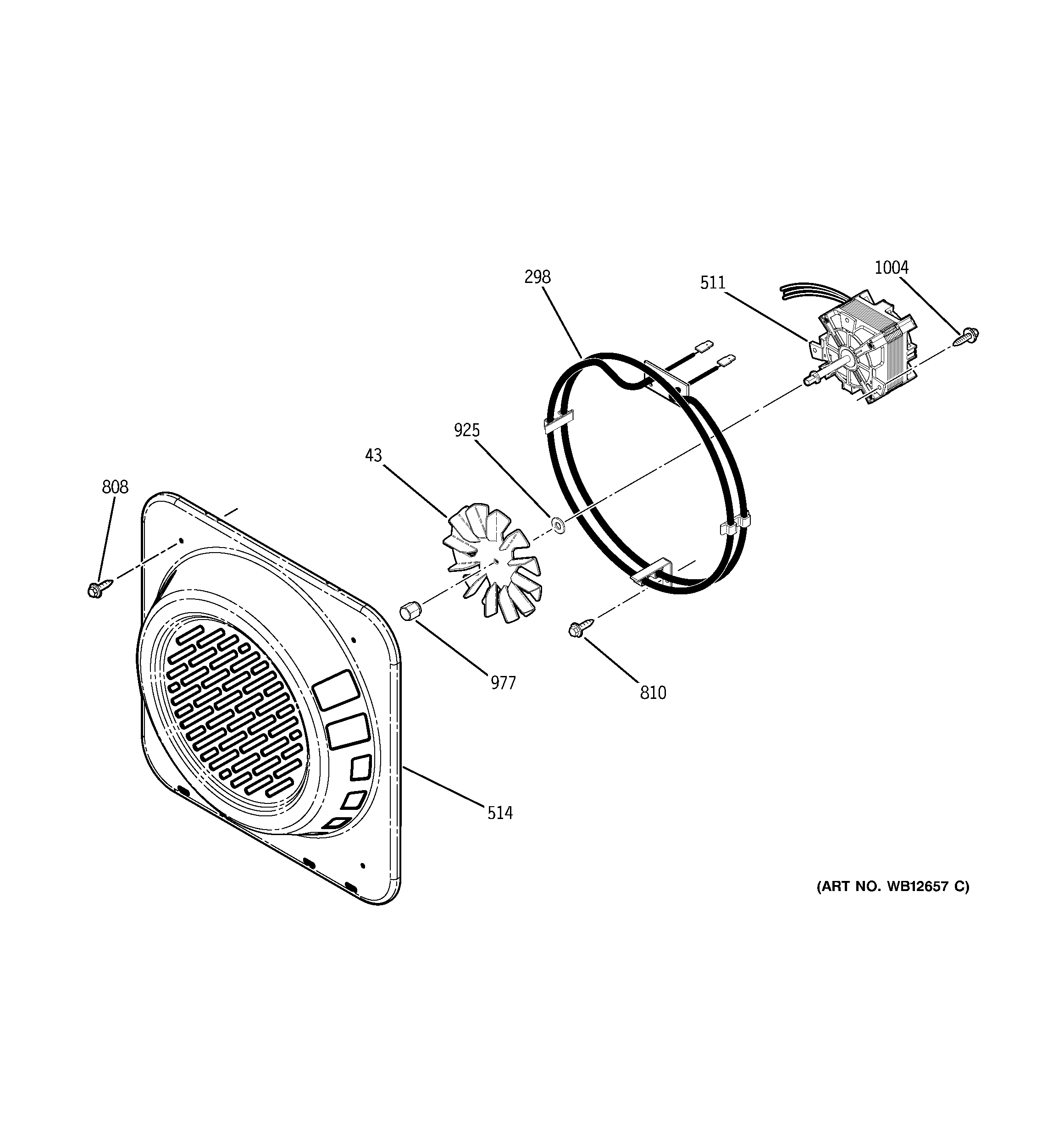 GE JCS968SF2SS convection fan diagram