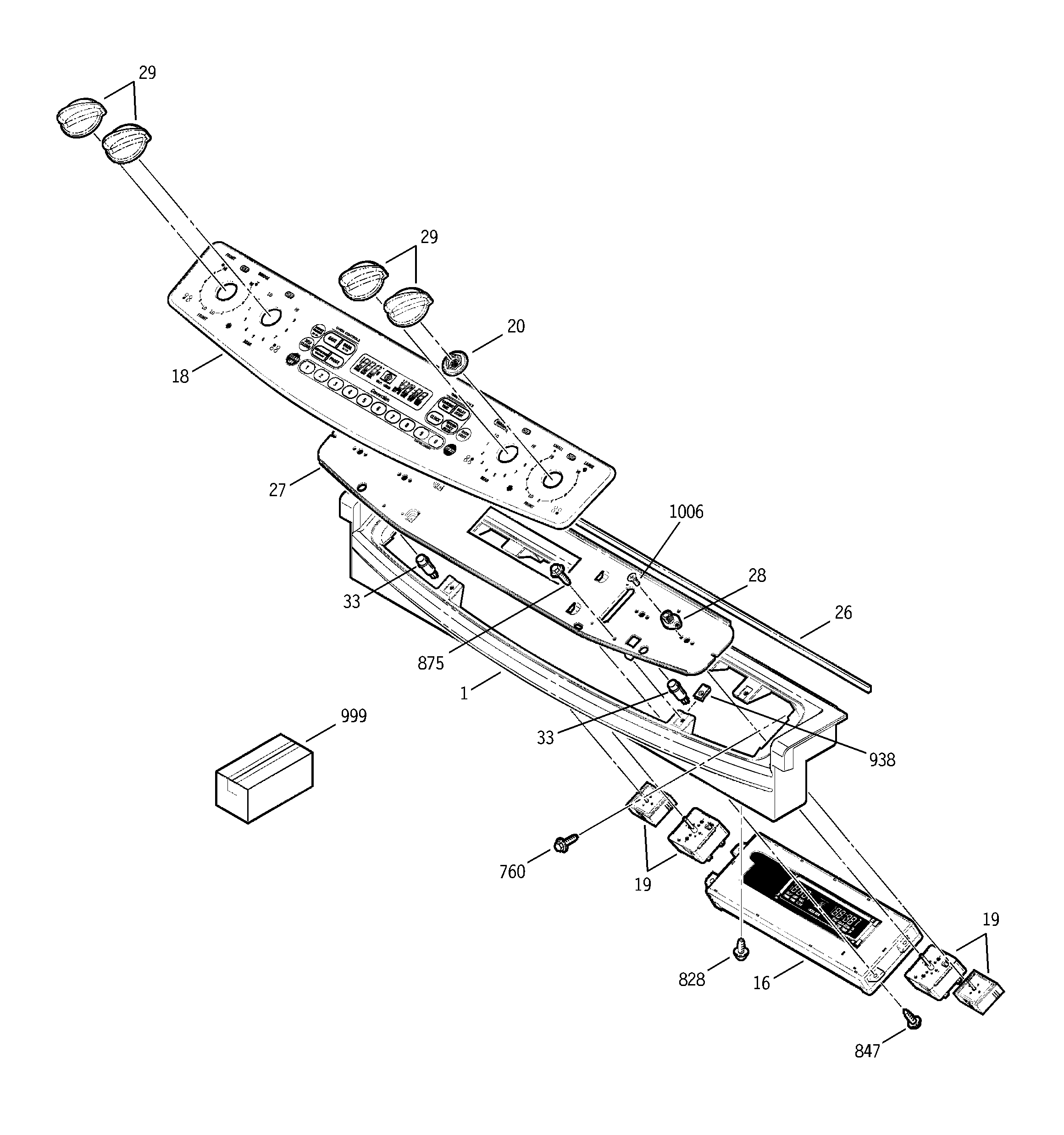 GE JD966KD1CC control panel diagram