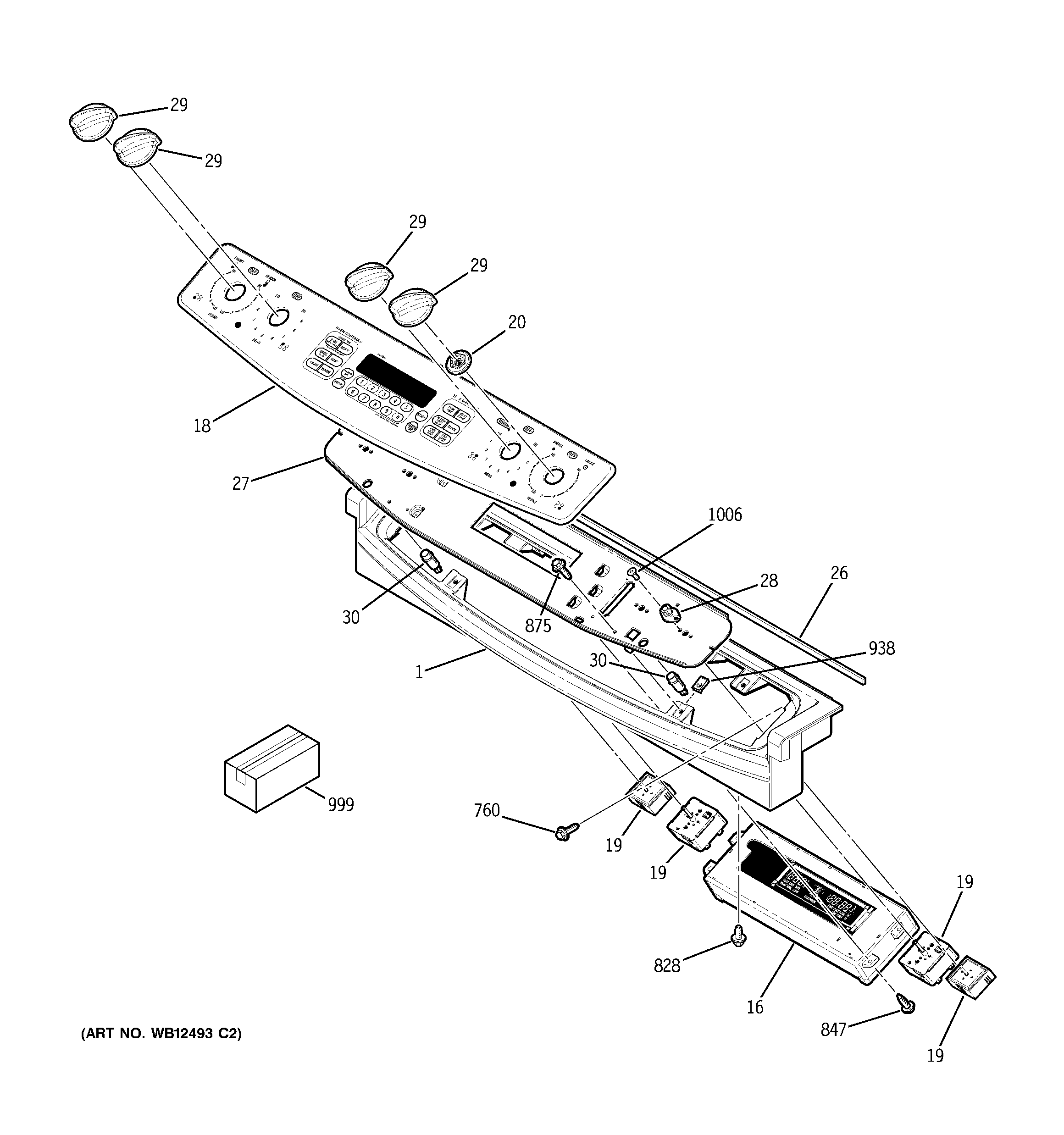 GE JD968BF1BB control panel diagram