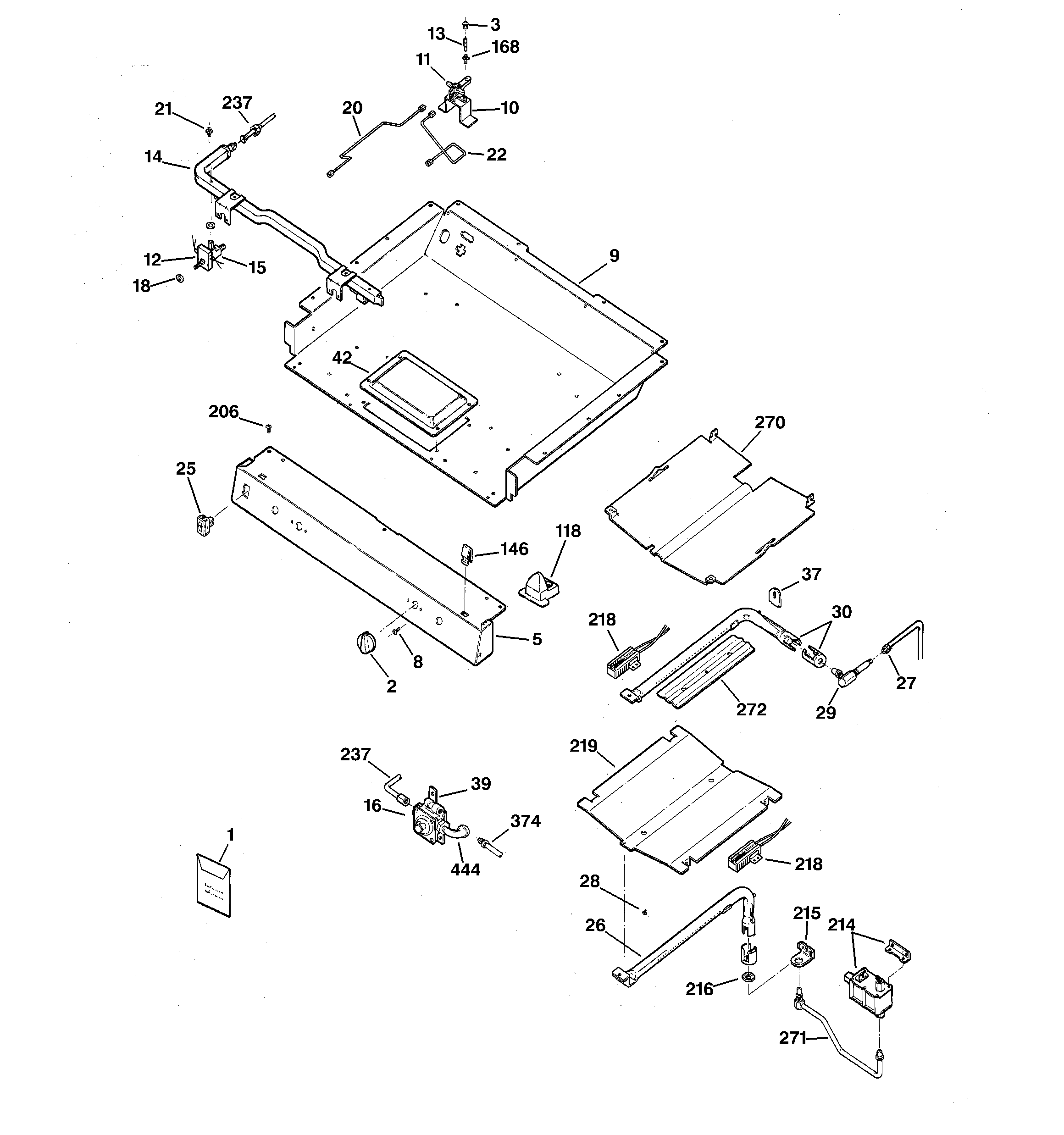 GE JGB905CEF1CC gas & burner parts diagram