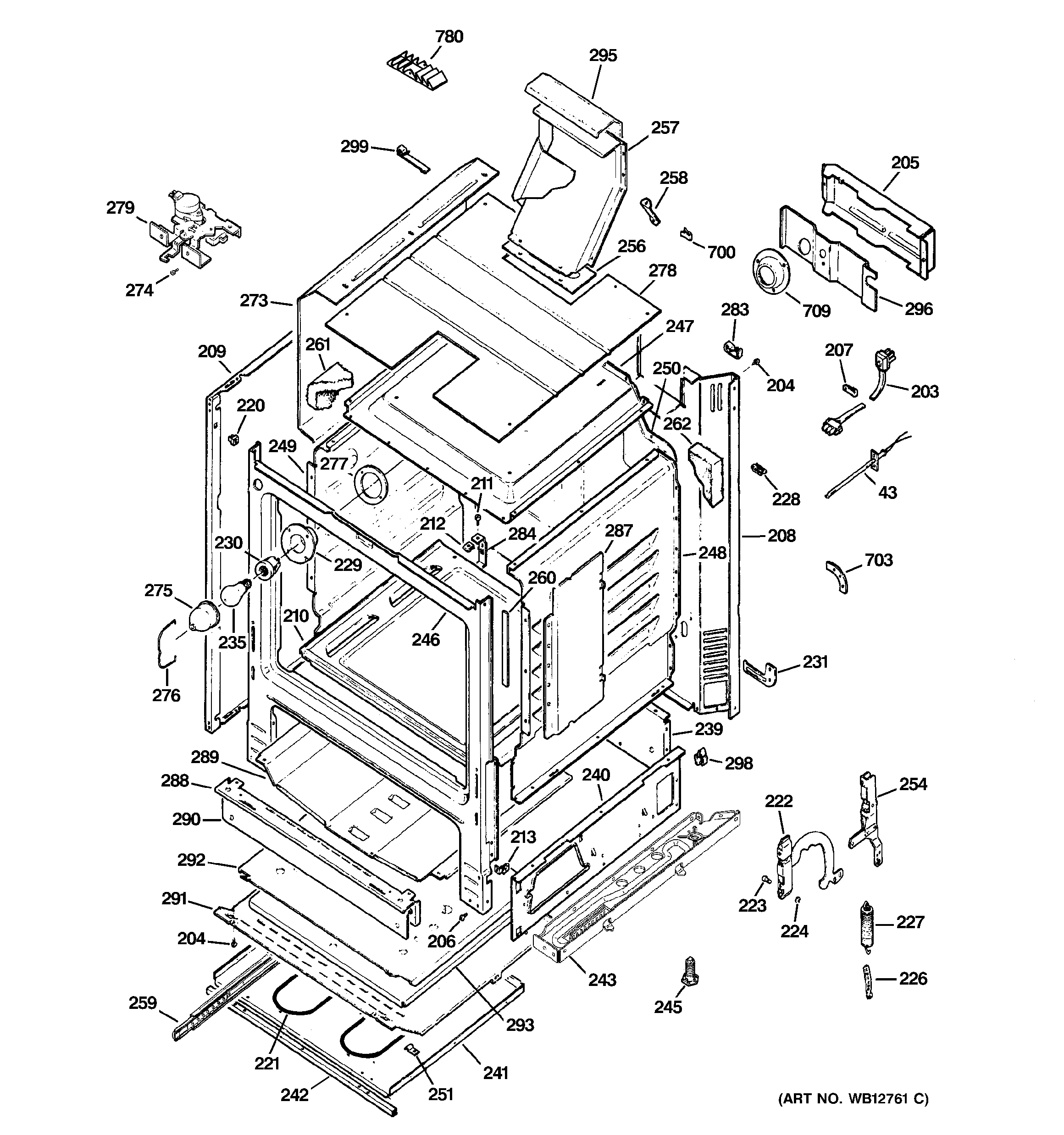 GE JGB905CEF1CC body parts diagram