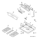GE JGB920SEF1SS control panel & cooktop diagram