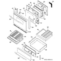 GE JGB920SEF1SS door & drawer parts diagram