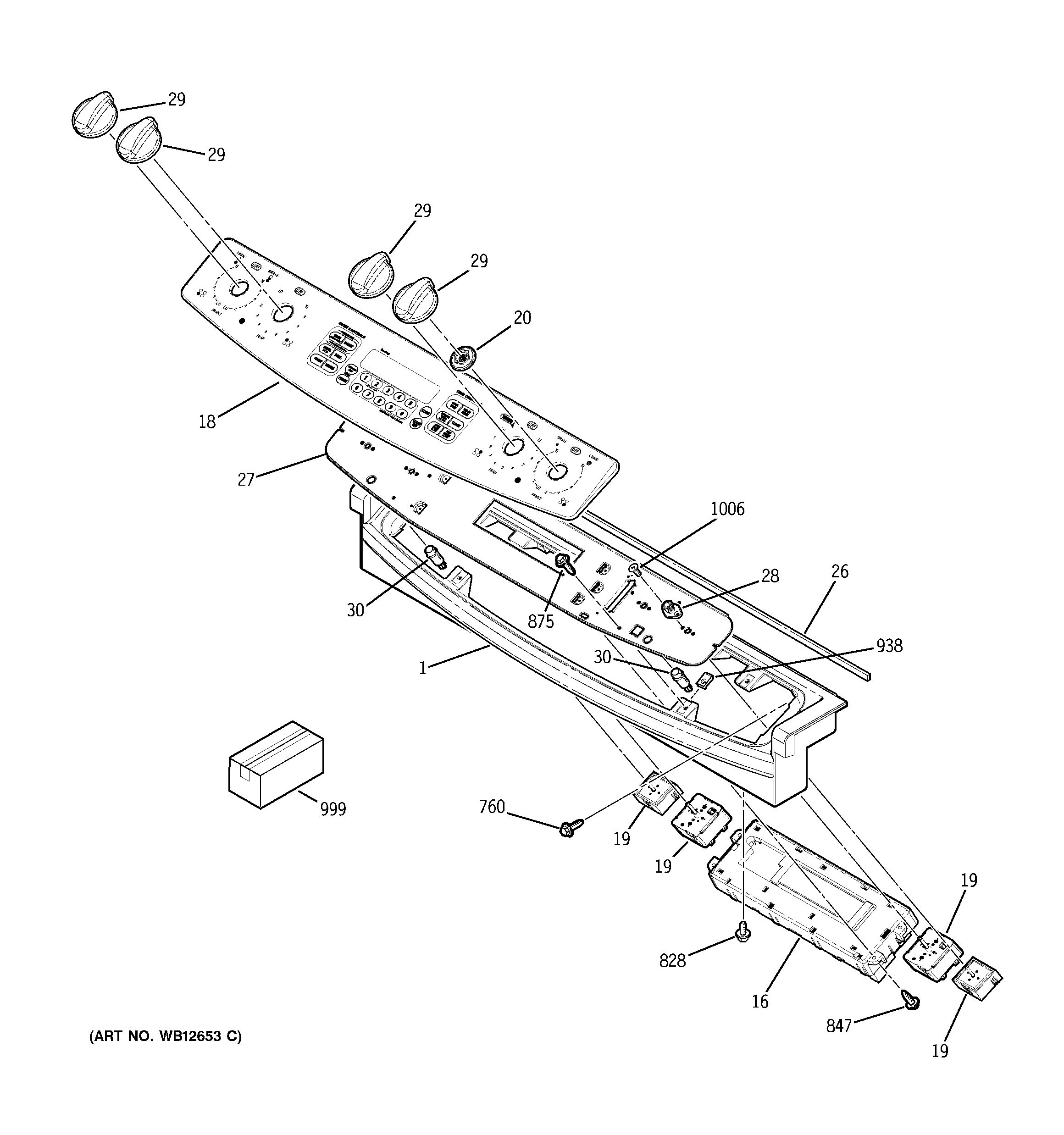 GE JS968KF1CC control panel diagram