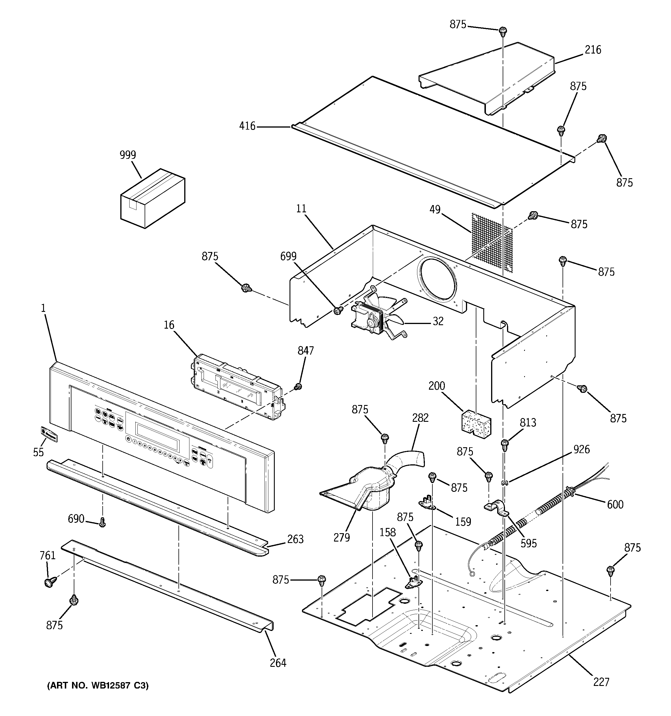GE ZEK938BF3BB control panel diagram