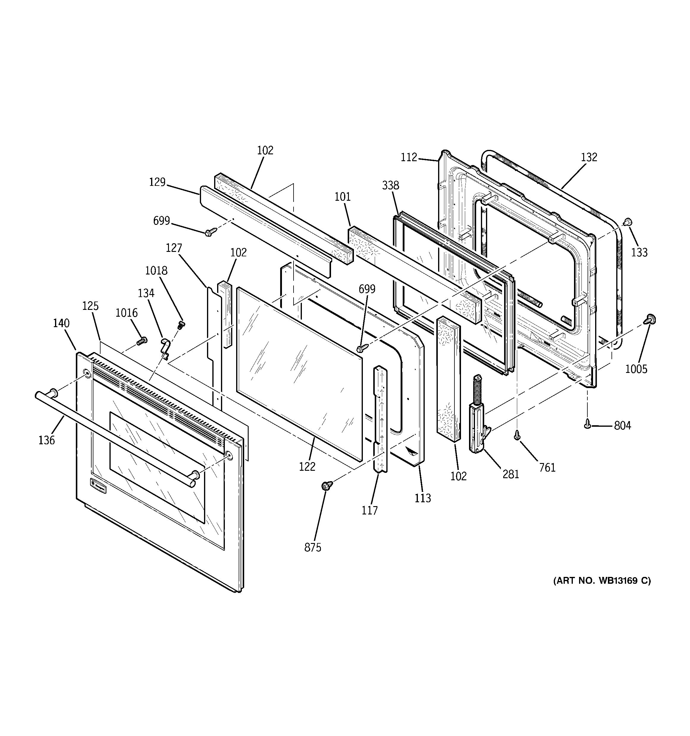 GE ZEK958SF3SS door diagram