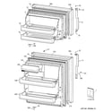 GE GTS17BCSELCC doors diagram