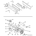 GE DLSR483GE0CC backsplash, blower & motor assembly diagram