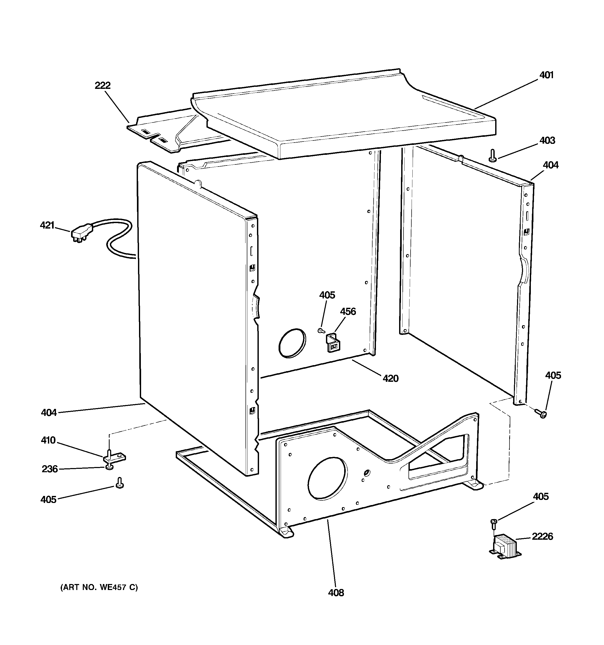 GE DISR333FT9WW cabinet diagram