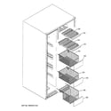 GE PSS23MSSASS freezer shelves diagram