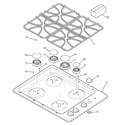 GE JGP328CEK1CC cooktop diagram