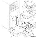 GE DTH18ZBSARWW fresh food shelves diagram