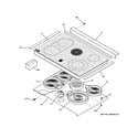 GE JCS968BF2BB cooktop diagram