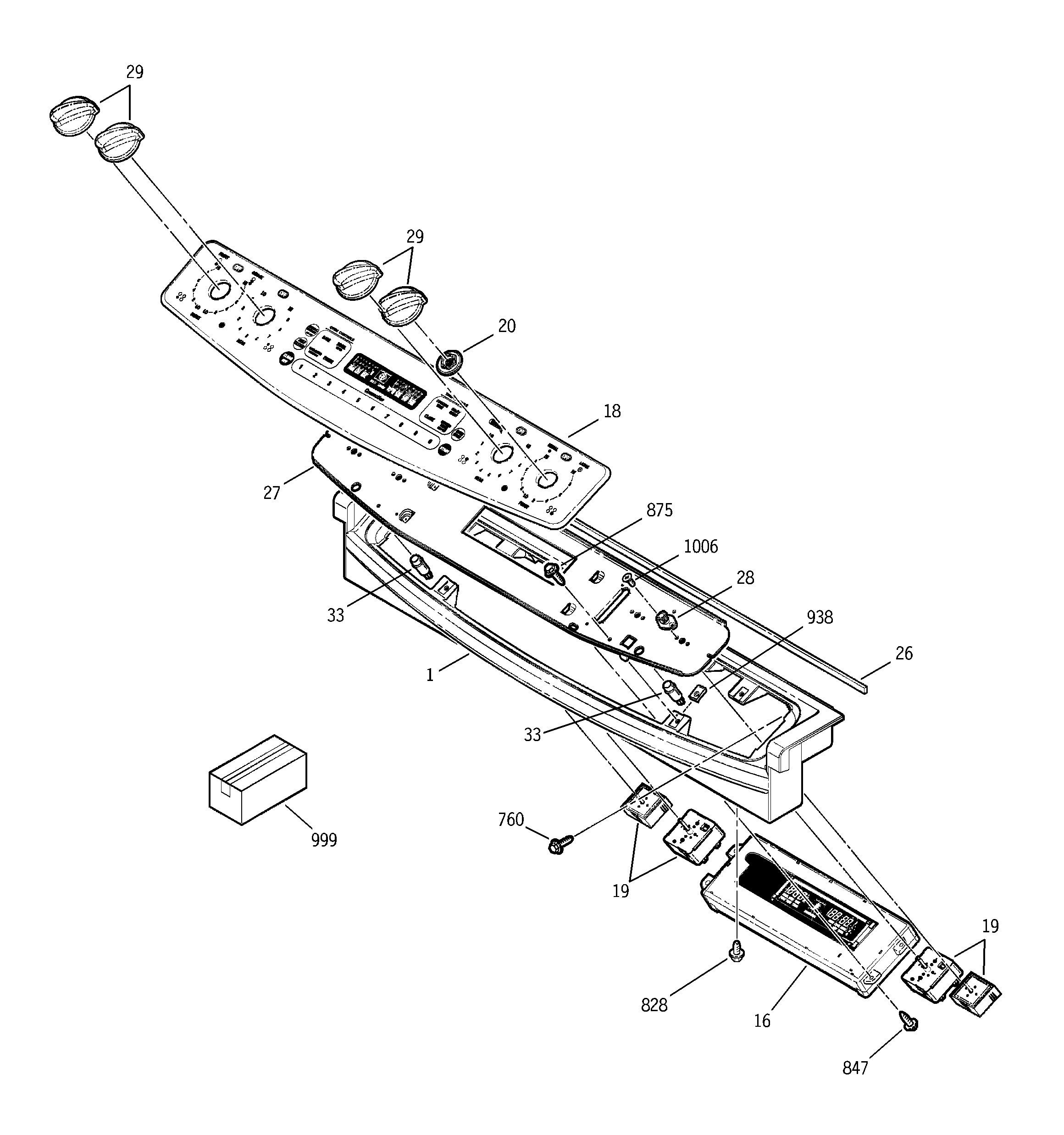 GE JS966WD2WW control panel diagram