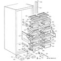 GE ZIFS36NMELH shelves & drawers diagram